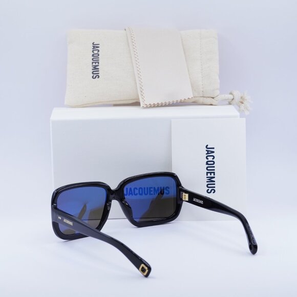 Jacquemus CABANA JAC/86 C1 Square Sunglasses - Shiny Black\\Grey main image 4